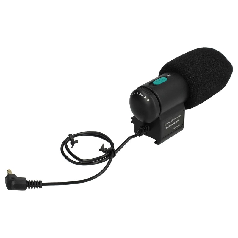 vhbw External Stereo Microphone Compatible with Sony Alpha DSLR-A700Z, DSLR-A850,