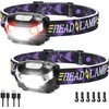 Linterna frontal de 2 piezas, linterna frontal LED de detección