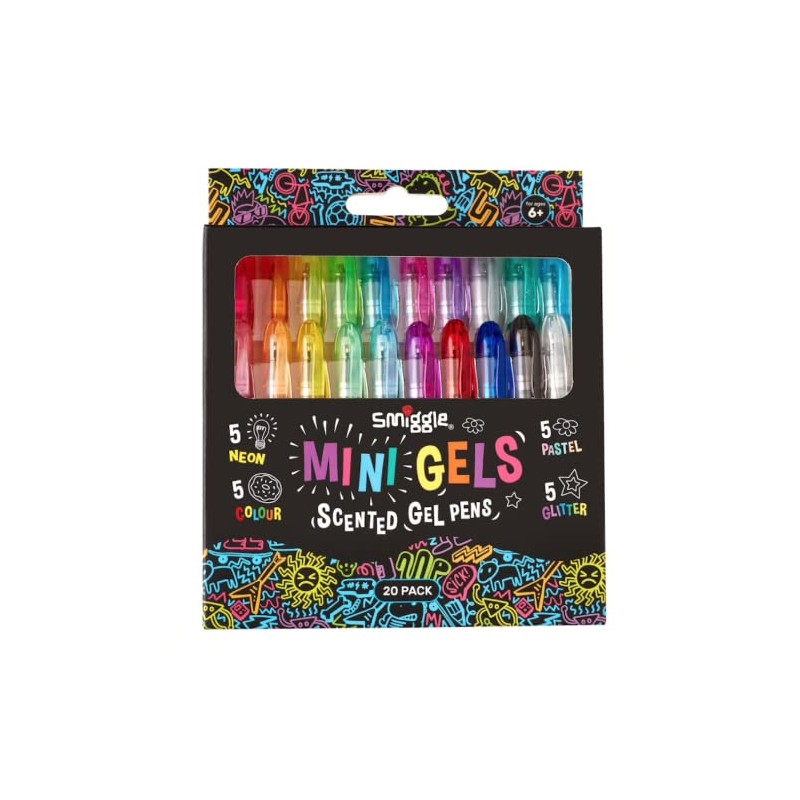 Smiggle Mini Gel Pens x20 Coloured Scented Multi-Pack