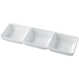 J-kitchens Melamine 22.2 Miyabi Triple Cut Plate, White Gloss