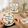 Nuberlic Please Get Out of My House Embroidery Kit, Stitch