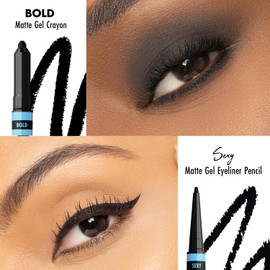 Black Radiance Bold & Sexy Gel Eyeliner,Waterproof Dual-Ended Retractable, Buildable & Blendable Smudge-Proof Smooth Matte Finish, Cruelty-Free & Vegan- After Hours