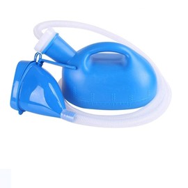 Orinales para hombres y mujeres, 2000 ml, portátil, a prueba de derrames, grueso, firme, hembra, macho, botella de orina para la incontinencia de ancianos, hogar, hospital, emergencia, camping, coche, viajes (azul)