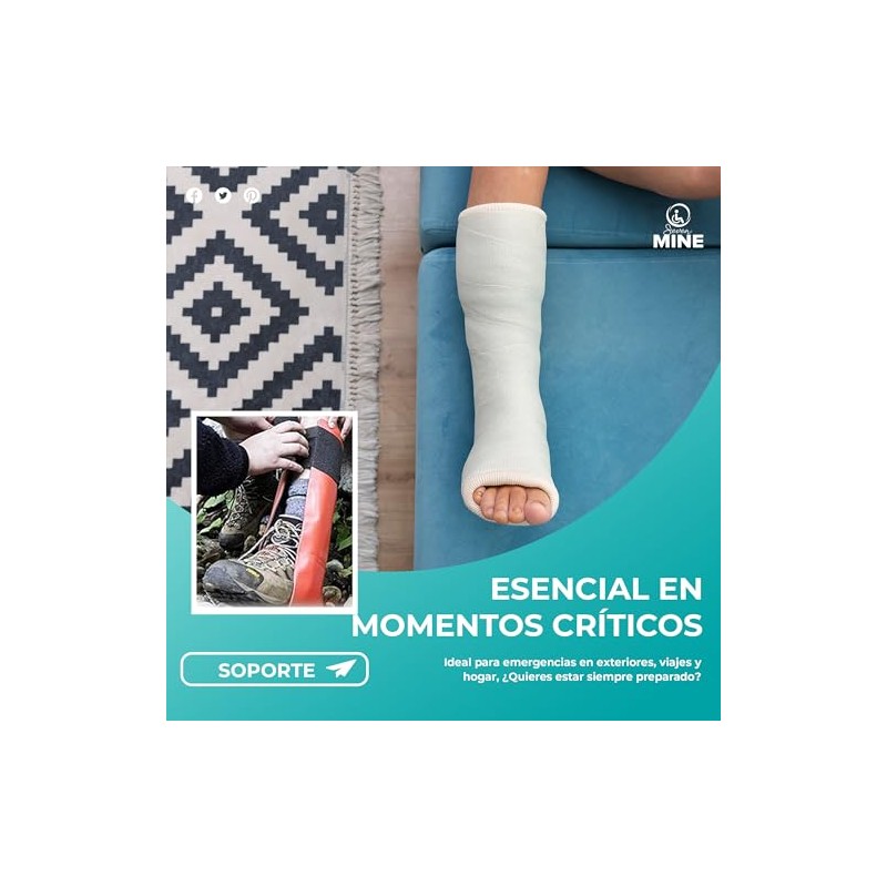 SEVEN MINE Splint Roll: Férula Moldeable (Naranja -91x15cm/91x11cm) (11CM)