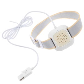 SAFIGLE Urine Sensor for Bedwetting Loud Sound Vibration Potty Training Aid for Elders Flexible Strap Reminder for Boys White