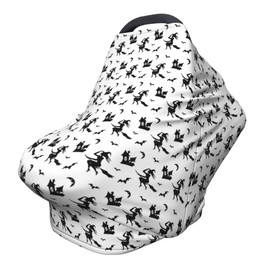 Hallowmas Car Seat Covers Baby - Multi-use Nursing Car Seat Canopy Cover for Breastfeeding, Infant Stroller Cover, High Stretchy Chair Cover for Bbies Boys & Girls