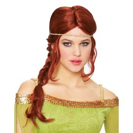 Costume Culture Women's Medieval Braid Wig, Natural Red, One Size