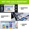 Soelomu 8 oz Freezer Storage Containers with Twist Top Lids,