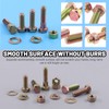 Glarks 112Pcs 3/8"-16 Grade 8 Coarse Thread Hex Bolt, Nut,
