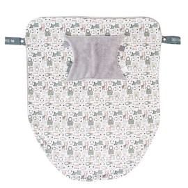 Cheeky Chompers Baby Travel Blanket | Lightweight, Attaches to Pushchair, Pram, Baby Carrier, Car Seat | Soft & Cosy Fleece with Hand and Feet Pouches | Ideal for Winter (Panda Pals)