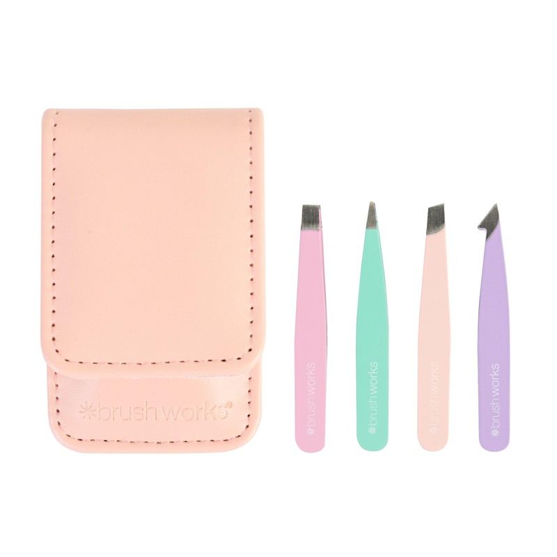 Brushworks Travel Tweezer Set - Pastels