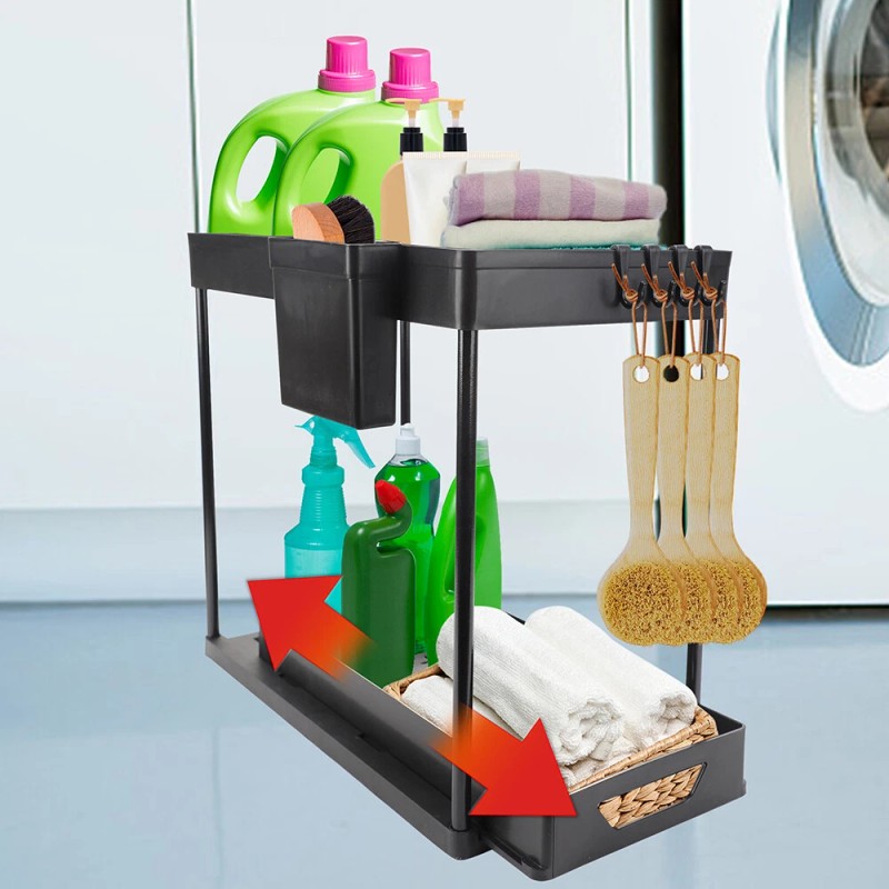 Unbranded 2x Under Sink Organizers And Storage, Pull Out Bathroom