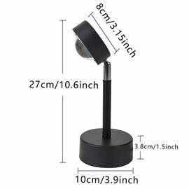 Romantic Sunset Projection Lamp LED Floor Rainbow Night Light Home Living Decor (Sunset)