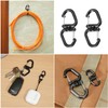 SquEqu 5 Pack Dual Locking Carabiner Clips with Double-Ended Wiregate