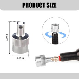 FALVFUN Car Tire Valve Stem Caps, 10PCS Brass Vehicle Slotted Slot Air Stem Cover with Valve Core Remover & O Rubber Ring, Auto Protection Accessories, Universal Fit (Silver)