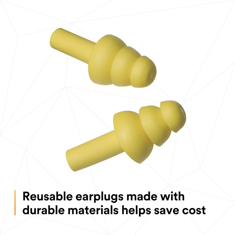 3M EAR Ultrafit Earplugs, 100-Pair, Yellow