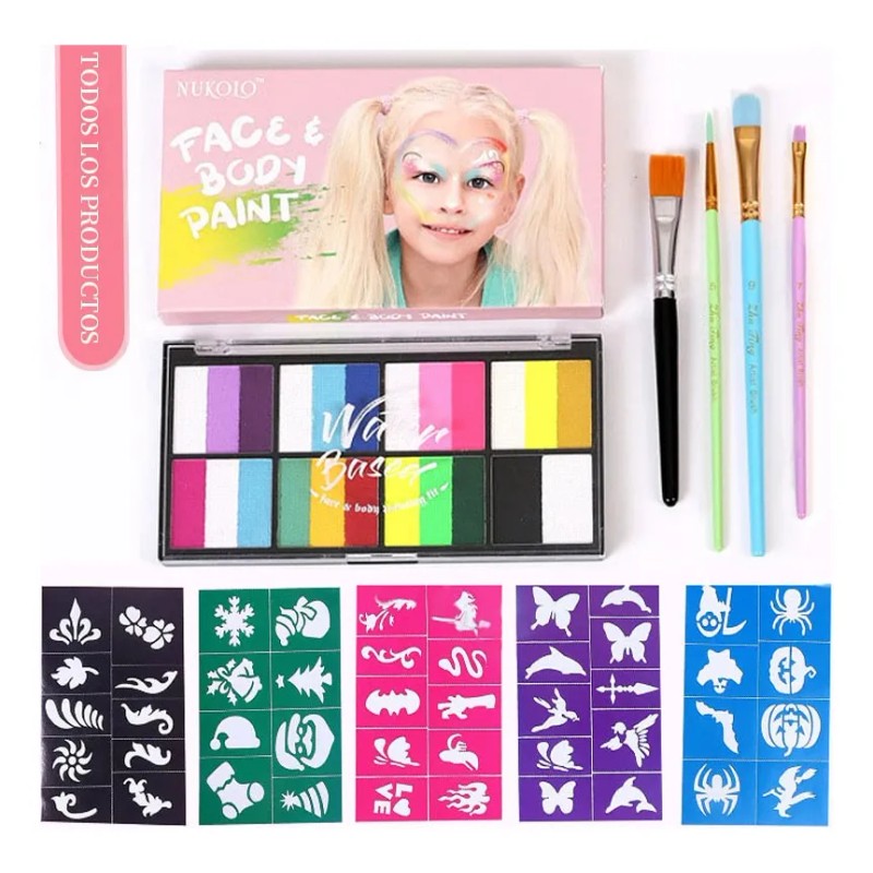 Maquillaje Paletita Duos Base De Agua Arcoiris