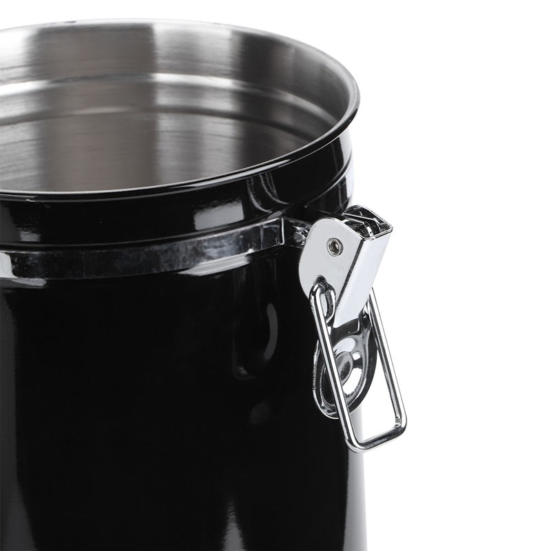 Stainless Steel Sealed Canister Coffee Bean Flour Sugar Container Holder