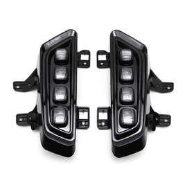 Dreamseek LED DRL for Ford F150 F-150 Raptor R 2021 2022 2023 Front Driving Fog Lamps Trunk Bumper Daytime Running Light Assembly Kits with Amber Turn Signal