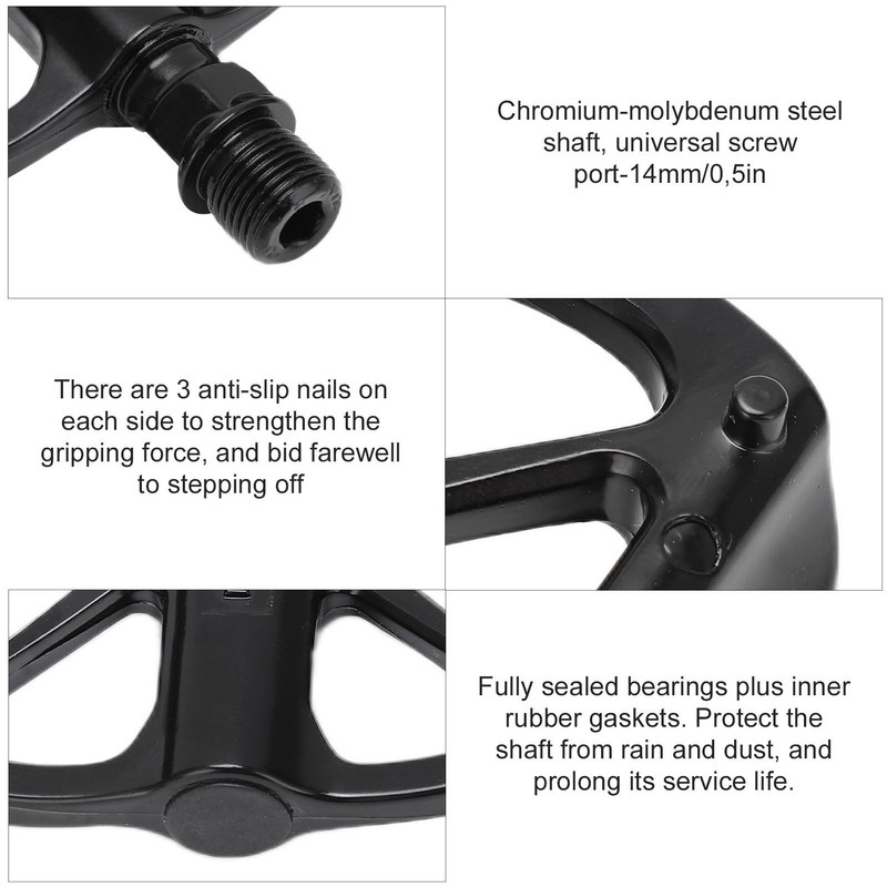 MEROCA Bike Pedals Wear Resistant Aluminum Alloy Mountain Bike Pedals