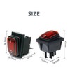 WANGCL 5PCS LED Waterproof Toggle Switch 12V ON/OFF/ON 3 Position