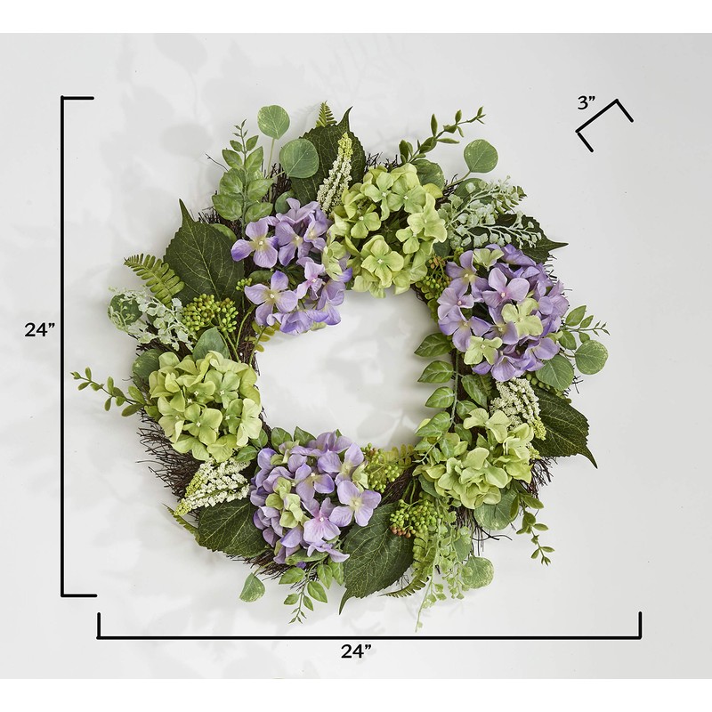 24" Hydrangea Wreath