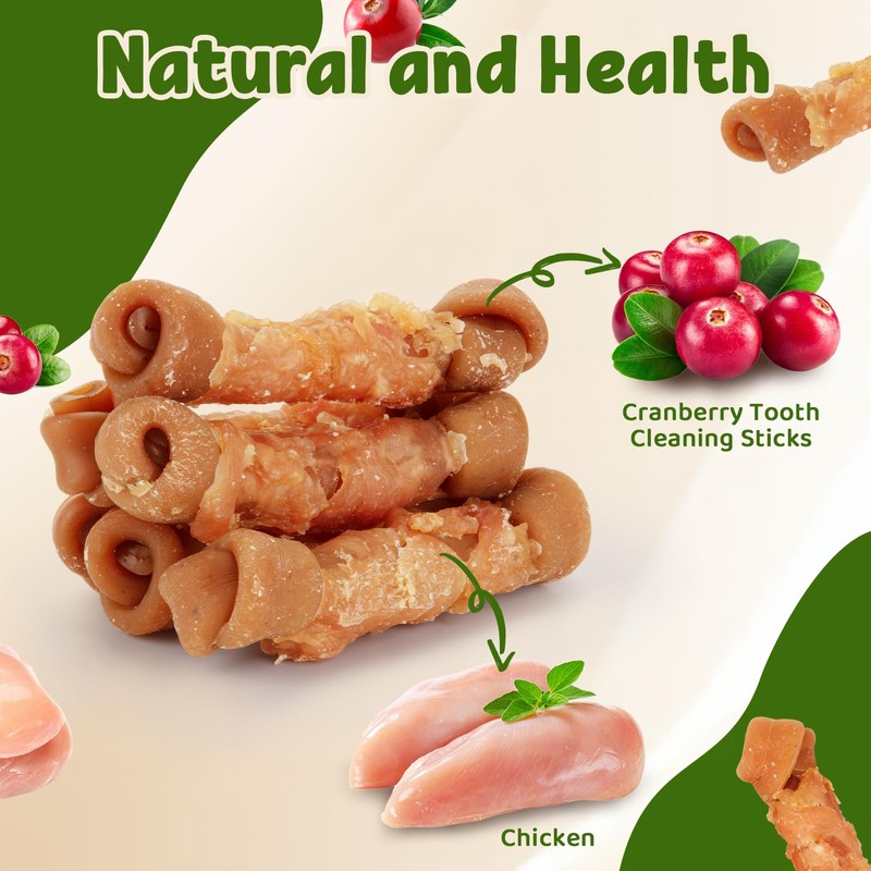 Pawant Dog Treats Chicken Wrapped Peanut Butter Bone Rawhide Free