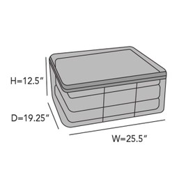 Covermates Keepsakes – Canvas Storage Bag - Premium Canvas - Carrying Handles -Dual Zipper Pulls - Indoor Storage-Natural