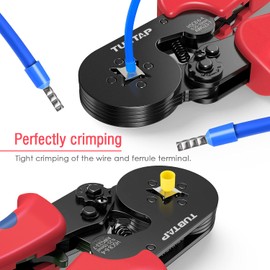 Crimping Pliers Wire End Ferrules Set – Tubtap® Wire End Ferrule Pliers Crimping Pliers with 1200 Pieces Wire End Ferrules Tool Kit for 0.25-10 mm² (AWG 23-7), Crimp Pliers, Crimping Pliers