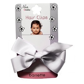 MIA Barrettes, Hair Barrettes, Grosgrain Bow, Assorted Colors, 5x3x0.5" & 1 Count