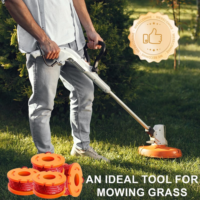 Pack of 4 Replacement Grass Trimmer Spool Works with Worx