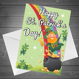 RED OCEAN St Patricks Day Card, Happy St Patrick’s Day - Irish Day Cards with Shamrock, St. Patrick's Day Card for Best Friend, Husband, Wife, Brother, Sister or Partner