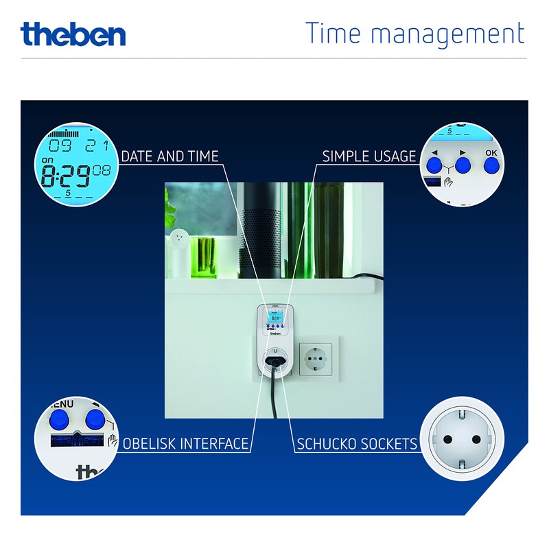 Theben 0200130 Eltimo 020 top3 Digital Socket Switch with Weekly