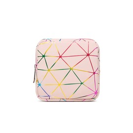 Period Bag Pouch, Sanitary Napkin Storage Bag for Girls Womens, Portable Sanitary Napkin Period Pad Pouch Bag for Purse, Small Make Up Bags (Pink, 11 * 11 * 4cm)