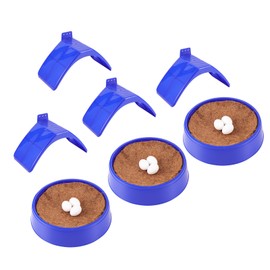 FULAIERGD Pigeon Supplies Set,3Pcs Bird Breeding Nest Bird Eggs Mat,4 Pcs Pigeon Stand Dove Rest Stand,9 Pcs White Solid Plastic Eggs for All Kinds of Pet Nests