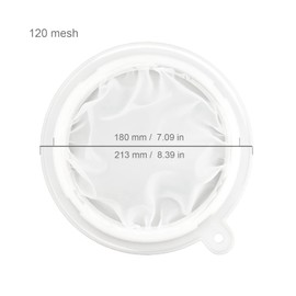 21cm Big 120 Mesh Juice Filter Mesh Strainer Nylon Sieve Sifter for Filtering Coarse Particles Straining Juice,Honey,Tea