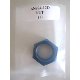 Aeronautical Standards AN924-12D Hex Nut 1-1/16-12 Aluminum Blue