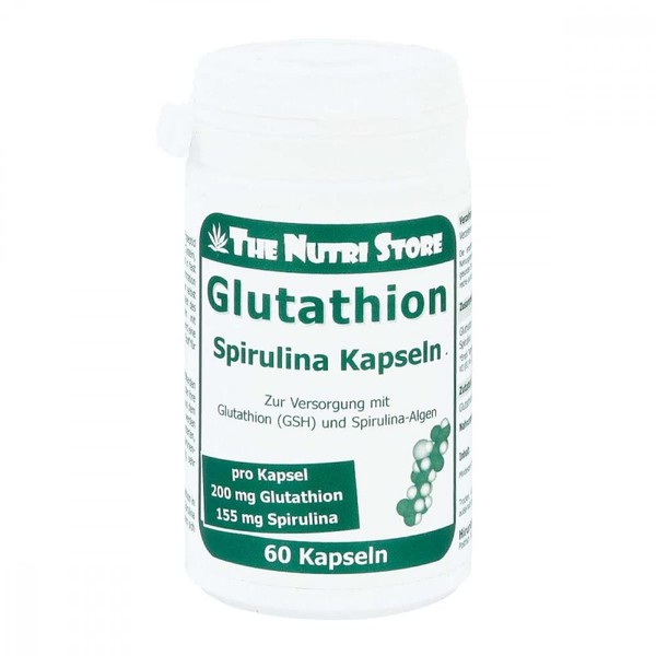Hirundo Products 200 mg Glutathione + Spirulina Capsules Pack of 60