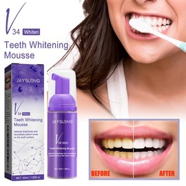 Jaysuing V34 Whitening Toothpaste – Brightens Teeth, Clears Stains, and Cleanses for a Fresh, Radiant Smile