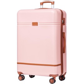 Krute Checked Luggage 24 inch Suitcases with Wheels TSA Approved PC+ABS Lightweight Hard Side Suitcase
