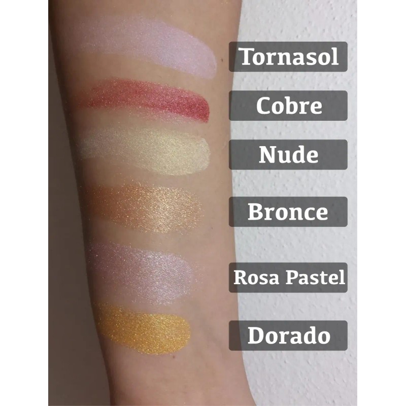 Mica Mineral Cosmetica Pigmento 1 Pza 10g Rosa Cobre Bronce