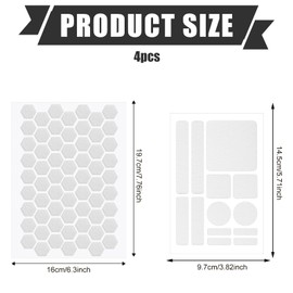 4pcs Phone Grip Tape, Anti-Slip Cellphone Grip Decals Transparent Mouse Adhesive Stickers Patches Waterproof Pre-Cut Phone Strips for Smooth Laptop Camera Cup Game Controller