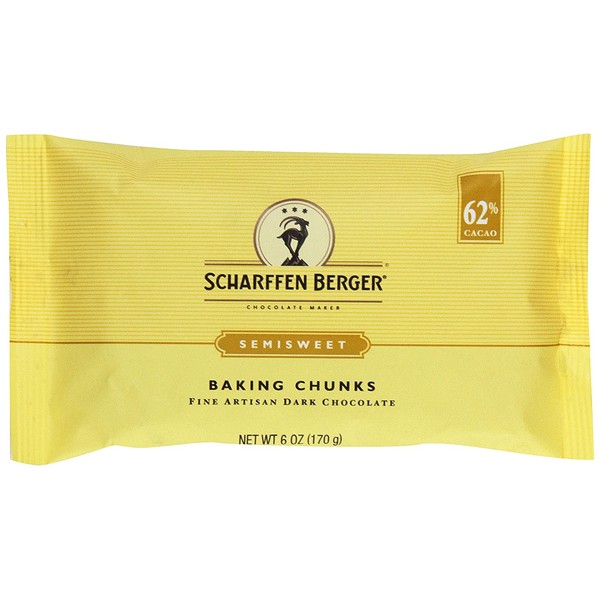 Scharffen Berger 62% Semisweet Chunks, 6-Ounce Bag (Pack of 10)