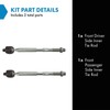 TRQ Front Inner Tie Rod Set 2 Piece Compatible with