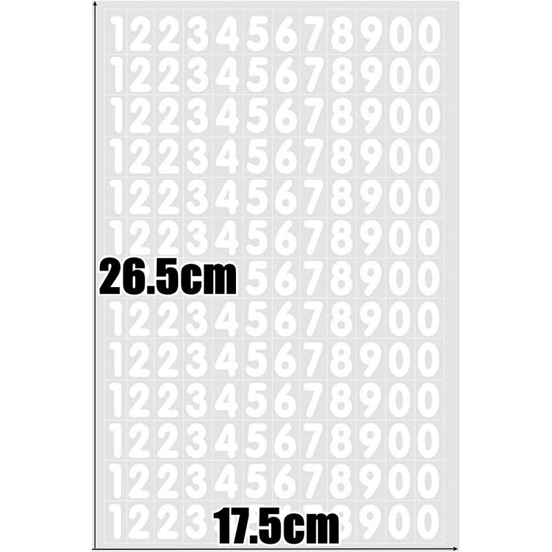 XIAXIN Waterproof PVC Number Stickers Numbers Numbering Sticker Set Weather-resistant