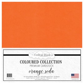 Cardstock Warehouse Lessebo Flame (Previously Orange Soda) - 12 x 12" - 83 Lb. / 225 Gsm Matte Premium Cardstock Paper - 25 Sheets