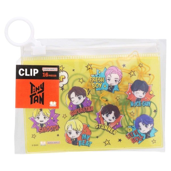 Sunstar Stationery TinyTAN Clip with Case, Yellow S3623033