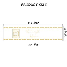 Geloar The Night Before Rehearsal Dinner Water Bottle Labels, The Night Before Party Supplies Water Bottle Labels Stickers Wrappers Waterproof for Rehearsal Dinner Wedding Decorations (Gold)