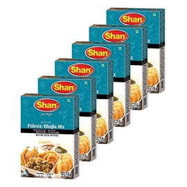 Shan Pakora/Bhajia Recipe Mix 5.29 oz (150g) - Seasoning Spice Powder for Traditional Lentil Fritters - Suitable for Vegetarians - Airtight Bag in a Box (Pack of 6)