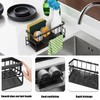 Ruikcoll Black Slim Kitchen Organiser, Sink Organiser with Drip Tray,